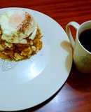 Revuelto de huevos con plátano #camino