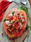 পাপায়া বোট স্যালাড (Papaya Boat Salad recipe in Bengali)