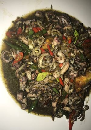 Foto resep Cumi hitam asam pedas