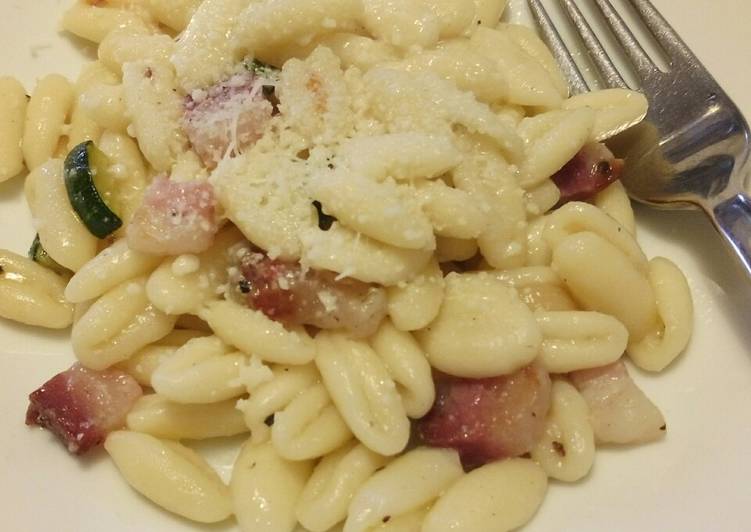 Step-by-Step Guide to Make Favorite Cavatelli con pancetta peponata e zucchine