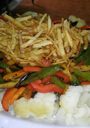 Una foto de Antipasto de vegetales al wok