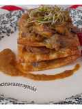 Lasaña crujiente de carrillera