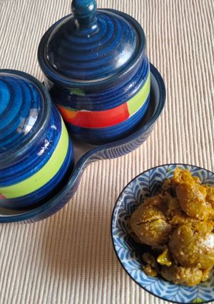 A picture of Amla and Green chilli Pickle.