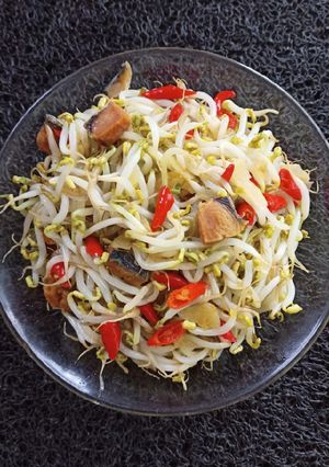 Foto resep "Oseng kecambah ikan asin"