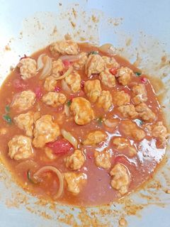 Foto resep Bakso tahu ayam asam manis pedas