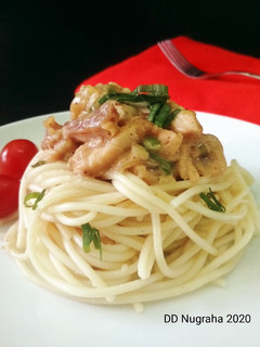 Foto resep Spaghetti with Chicken Stroganoff