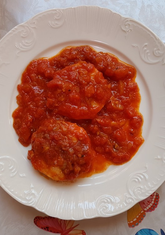 Una foto de Merluza en salsa de tomate