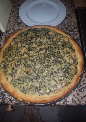 صورة لوصفة فطيرة بالسلق او السبانخ