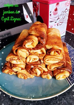 Une photo de Crêpes jambon fromage de Cyril Lignac revisitées au Cook expert