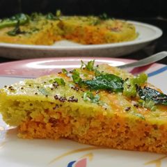 A picture of Marble effect dhokla.