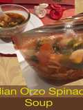 Italian Orzo Spinach Soup