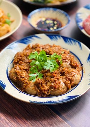 Hình của món Nấm Mỡ Kho Sa Tế.