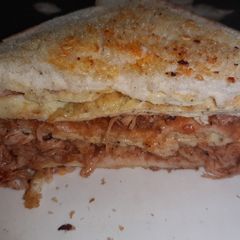 A picture of Chicken and egg sandwich.