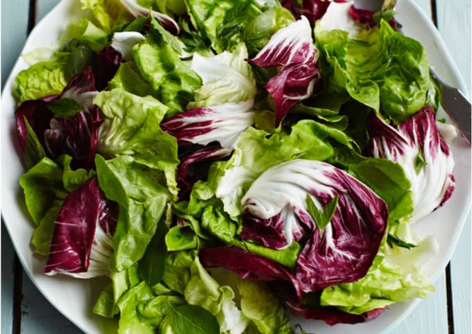 Recipe of Super Quick Homemade Simple Green Salad with Lemon Dressing