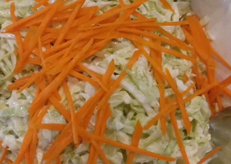 Steps to Prepare Super Quick Easy coleslaw