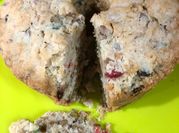 A picture of cherry raisin cake