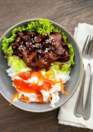 Foto resep Nasi Daging Teriyaki