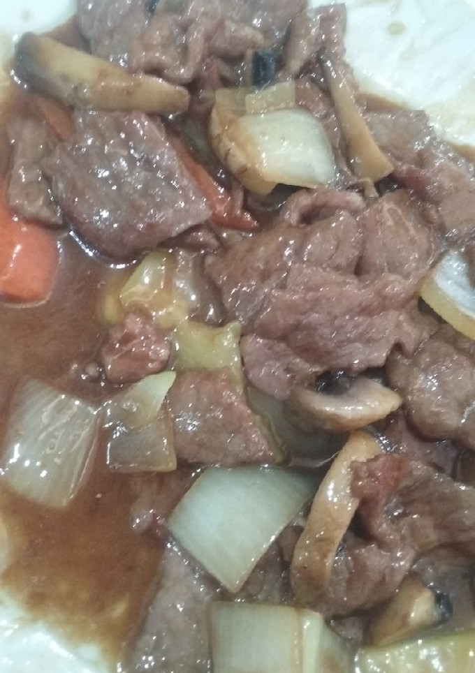 Una foto de Ternera con salsa de ostras