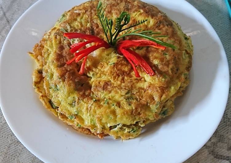 Resep Omelet mie sayur Anti Gagal