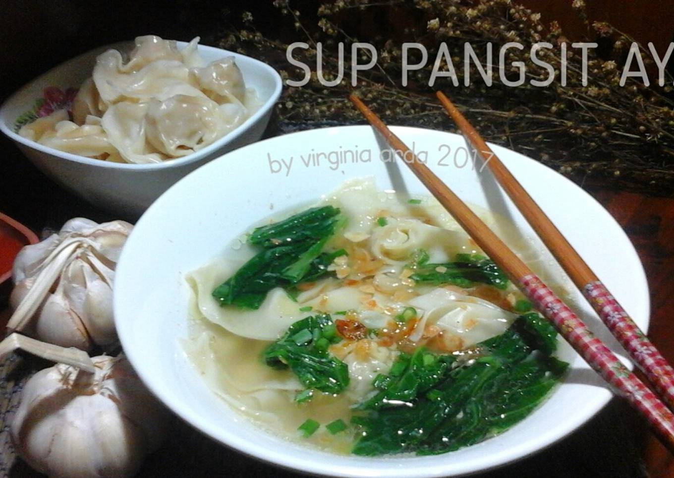Sup Pangsit Isi Ayam / Wonton Soup 🍲