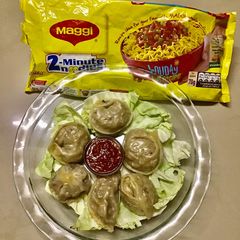 A picture of Maggi momos.