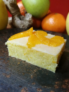 Una foto de Brownie de mandarina