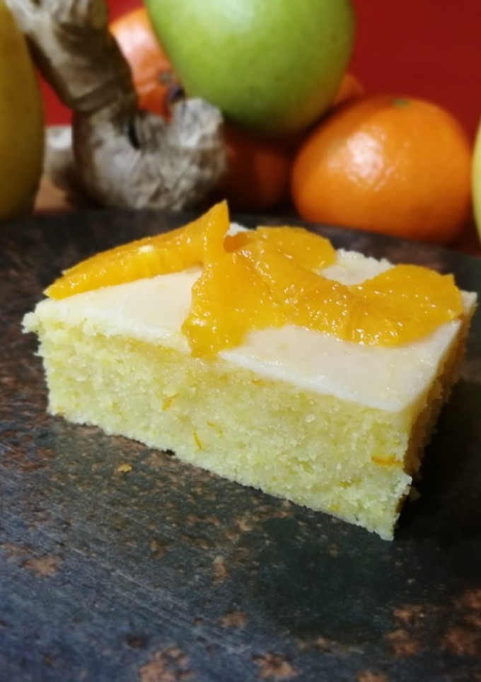 Una foto de Brownie de mandarina