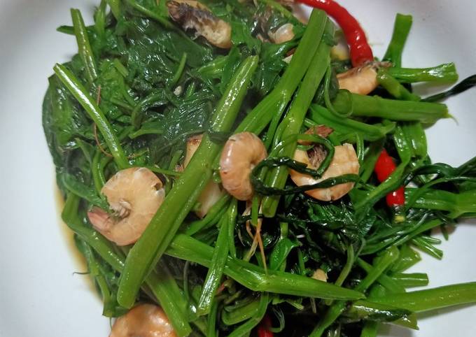 Cara Masakan Resep Cah kangkung udang "kudang"