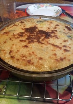 Una foto de Espinacas con salsa blanca