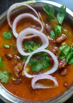 A picture of Masala rajma.