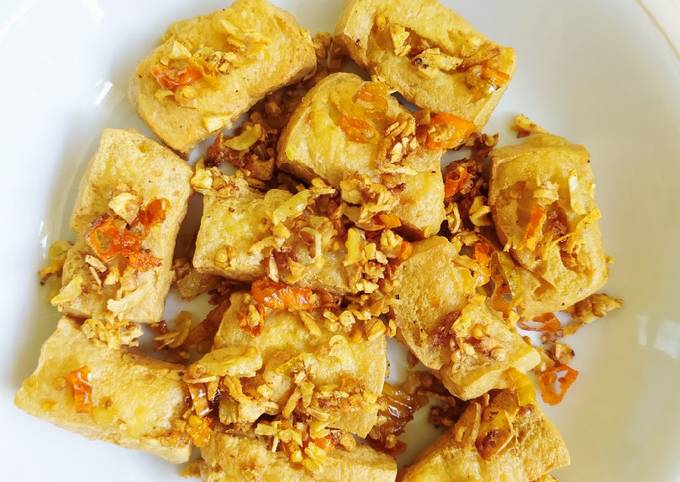 Tahu Susu Cabe Garam ❤️ Tips agar tahu kering dan renyah