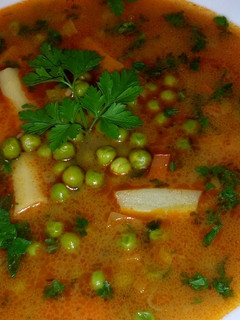 Zöldborsó leves recept fotója