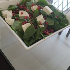 A picture of Baby Spinach and pomegranate Salad.