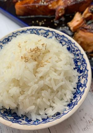 Une photo de Riz gluant au micro-onde