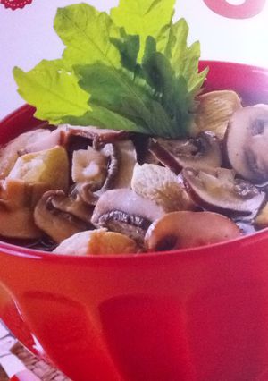Una foto de Sopa de champiñones