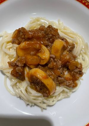 Foto resep Spaghetti Bolognese with Mushroom / Spageti Bolognese dengan Jamur