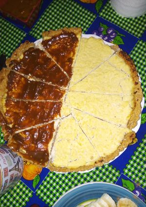 Una foto de Tarta de ricotta y dulce de leche