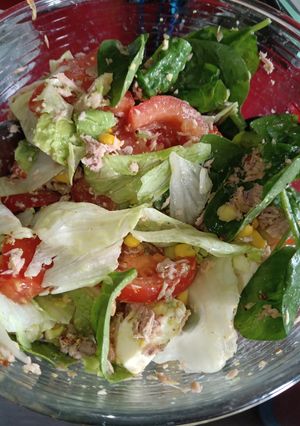 A picture of Sweetcorn Salad with Wholegrain Mustard and Lemon Dressing.