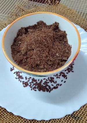 A picture of Flax Podi Powder.