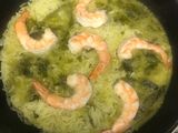 Arroz verde con camarones  🍤