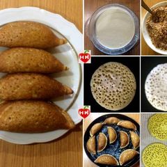 A picture of Katayef with Nuts filling.