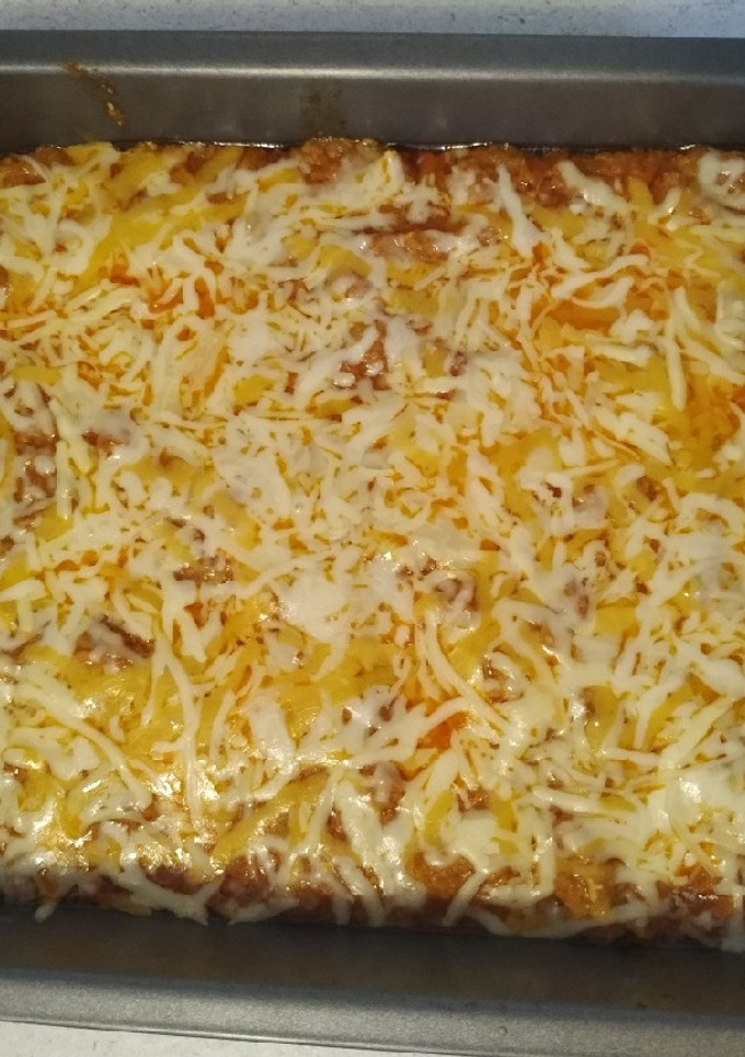 Una foto de Revuelto calabacín con carne picada MC