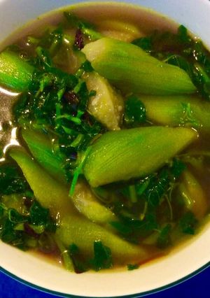 Hình của món Canh rau dền nấu mướp.