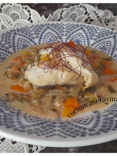 Una foto de Bacalao en salsa de coco