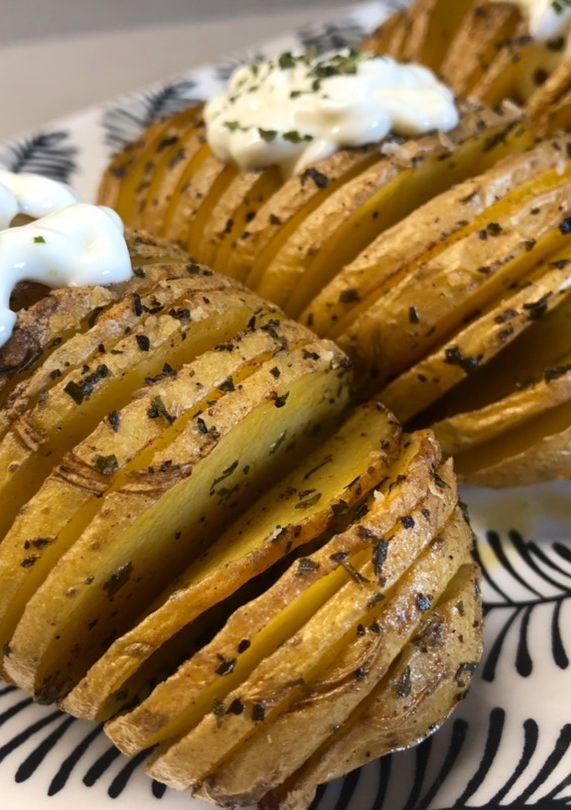 Una foto de Papas abanico con aceite especiado
