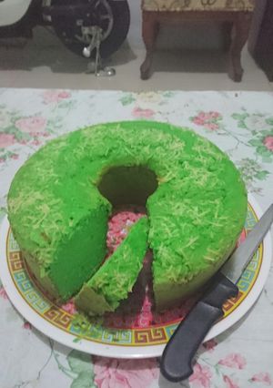Foto resep Bolu Pandan 4 telur, empuk & tinggi