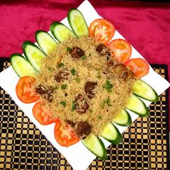 A picture of Mutton yakhni pulao.