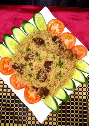 A picture of Mutton yakhni pulao.