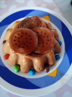 Una foto de Flan de café y galleta