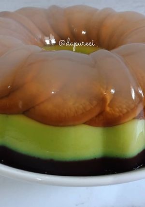 Foto resep Puding 3 lapis (marie, avocado, choco)